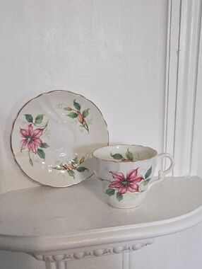 vintage Stanley English Bone China tea cup and saucer duo from the 1950, England